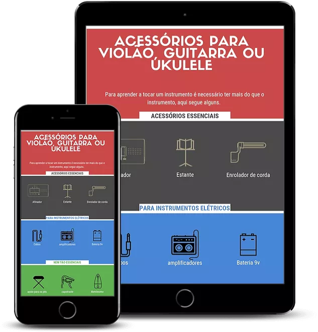 Acessorios para ukulele ou guitarra. Baixe gratuitamente